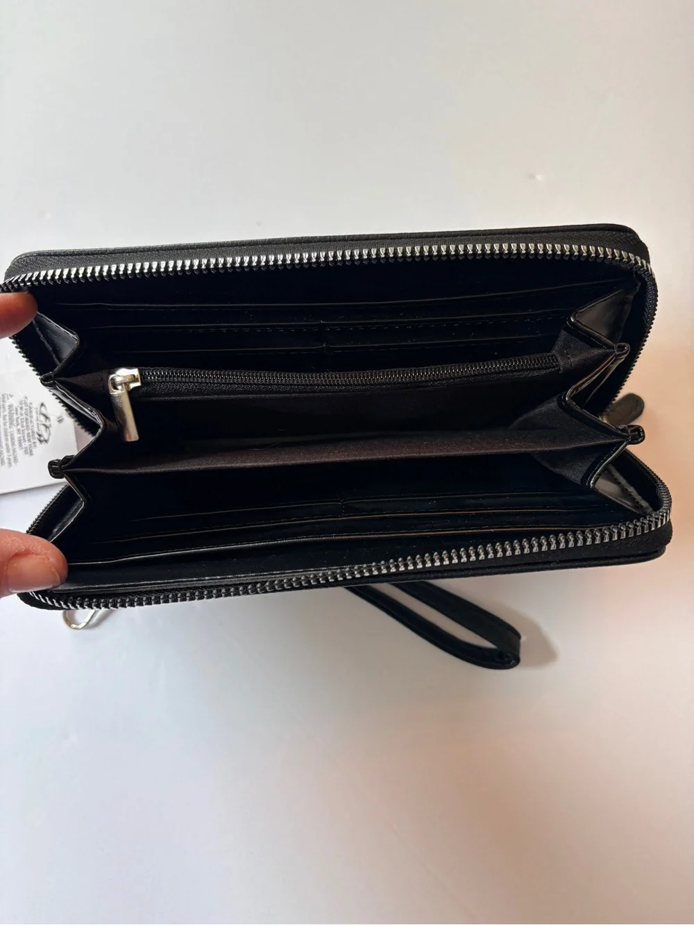 Disney Black Wristlet Wallet with Holographic Mickey Ears